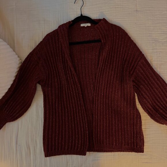Chunky Knit Plum Sweater - Picture 1 of 4